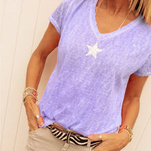 Laden Sie das Bild in den Galerie-Viewer, Bequemes Weiches Stern-T-Shirt