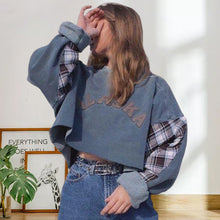 Laden Sie das Bild in den Galerie-Viewer, Lockeres Damen-Sweatshirt mit Rundhalsausschnitt