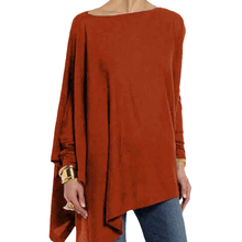 Laden Sie das Bild in den Galerie-Viewer, Fließendes Unregelmäßiges Einfarbiges T-Shirt