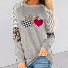 Laden Sie das Bild in den Galerie-Viewer, Langärmeliges Lässiges T-Shirt mit Rundhalsausschnitt