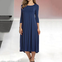 Laden Sie das Bild in den Galerie-Viewer, Neues Einfarbiges Elegantes Kleid Für Damen
