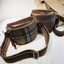 Laden Sie das Bild in den Galerie-Viewer, Damen Karierte Umhängetasche mit breiten Trägern