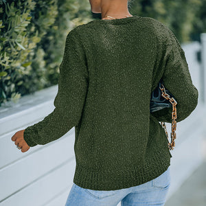 Strickjacke mit V-Ausschnitt