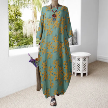 Laden Sie das Bild in den Galerie-Viewer, Vintage-Kleid mit Rundhalsausschnitt