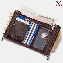 Laden Sie das Bild in den Galerie-Viewer, RFID Vintage Geldbörse mit Mehrfachsteckplatz