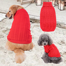 Laden Sie das Bild in den Galerie-Viewer, Haustier Winter Zopfmuster Strickpullover