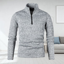 Laden Sie das Bild in den Galerie-Viewer, Einfarbiges Rollkragen-Sweatshirt mit Reißverschluss