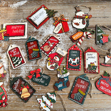 Laden Sie das Bild in den Galerie-Viewer, Weihnachtsdekoration Holzanhänger