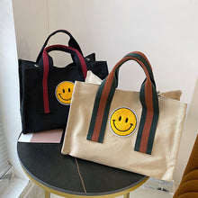 Laden Sie das Bild in den Galerie-Viewer, Smiley-Segeltuchtasche