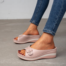 Laden Sie das Bild in den Galerie-Viewer, Damen lässige modische Plateauschuhe mit Keilabsatz