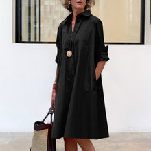 Laden Sie das Bild in den Galerie-Viewer, Locker geschnittenes Hemdkleid