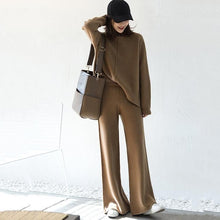 Laden Sie das Bild in den Galerie-Viewer, Damen stylische lässige Strickpullover und -hosen