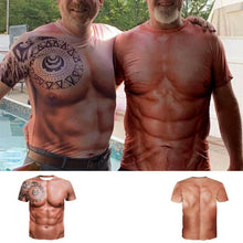 Laden Sie das Bild in den Galerie-Viewer, Muskel Tattoo Druck T-Shirt