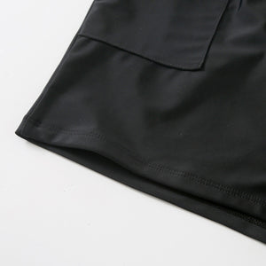 Einfarbiger Bikini mit Taschen