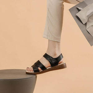 Damen Bequeme Sandalen mit Klettverschluss