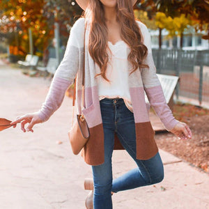 Kontrast-Strickjacke