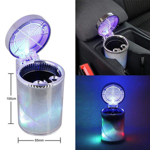 Bunter LED Autoaschenbecher