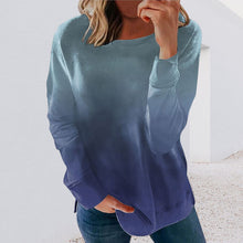 Laden Sie das Bild in den Galerie-Viewer, Sweatshirt mit Rundhalsausschnitt und Farbverlauf
