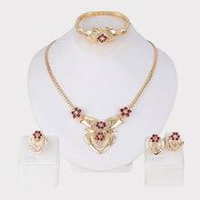 Laden Sie das Bild in den Galerie-Viewer, Vierteiliges Schmuckset aus Legierung