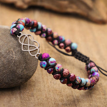 Laden Sie das Bild in den Galerie-Viewer, Handgewebtes Böhmisches Armband aus Edelstahl