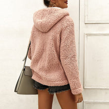 Laden Sie das Bild in den Galerie-Viewer, Plüsch-Hoodie mit Reißverschluss