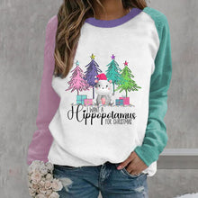 Laden Sie das Bild in den Galerie-Viewer, Farbe-Block Weihnachtsbaum T-Shirt