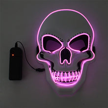 Laden Sie das Bild in den Galerie-Viewer, LED leuchtende Totenkopfmaske
