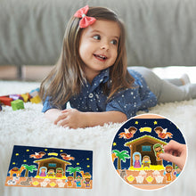 Laden Sie das Bild in den Galerie-Viewer, DIY Weihnachtskarikaturaufkleber für Kinder