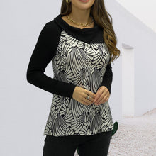 Laden Sie das Bild in den Galerie-Viewer, Damen Revers-Wellen-T-Shirt