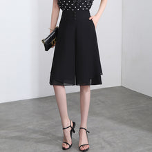 Laden Sie das Bild in den Galerie-Viewer, Damen Sommerhose aus Chiffon mit weitem Bein
