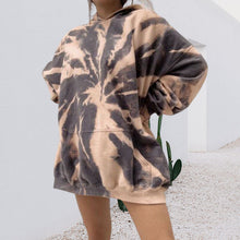 Laden Sie das Bild in den Galerie-Viewer, Lockeres Sweatshirt mit Kapuze für Damen