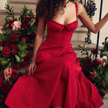 Laden Sie das Bild in den Galerie-Viewer, Bedrucktes Kleid mit Röhrenoberteil reine Farbe modisches Slingkleid