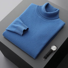 Laden Sie das Bild in den Galerie-Viewer, Einfarbiger Eleganter Rollkragenpullover für Herren