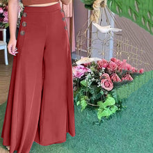 Laden Sie das Bild in den Galerie-Viewer, Damen Sommerhose mit hoher Taille und weitem Bein