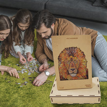 Laden Sie das Bild in den Galerie-Viewer, Löwen Holzpuzzle