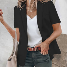 Laden Sie das Bild in den Galerie-Viewer, Lässiger Kurzärmliger Blazer mit Reverskragen