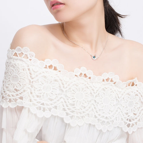 Stern- und Mondhalskette für Damen