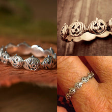 Laden Sie das Bild in den Galerie-Viewer, Damen Halloween Kürbis Ring