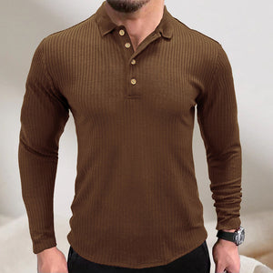 Gestreiftes Polohemd mit Revers
