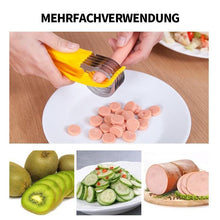 Laden Sie das Bild in den Galerie-Viewer, Edelstahl Bananenschneider Gurkenschneider Obst Gemüse Messer Salat Neuheit Küchenzubehör Gadget