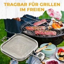 Laden Sie das Bild in den Galerie-Viewer, Tragbares Sandwich Bratengestell aus Edelstahl