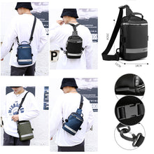 Laden Sie das Bild in den Galerie-Viewer, Diebstahlsichere Herren-Brusttasche mit USB-Ladefunktion