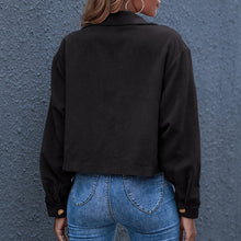 Laden Sie das Bild in den Galerie-Viewer, Lässige Kurze Cordjacken für Damen