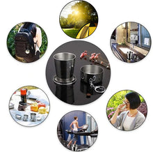Laden Sie das Bild in den Galerie-Viewer, Tragbarer Zusammenklappbarer Edelstahlbecher