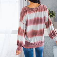 Laden Sie das Bild in den Galerie-Viewer, Lockeres Langarm-T-Shirt mit Rundhalsausschnitt