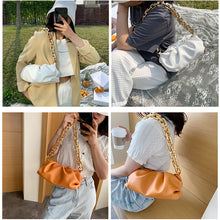 Laden Sie das Bild in den Galerie-Viewer, Luxuriöse Wolken Umhängetasche mit Metallkette