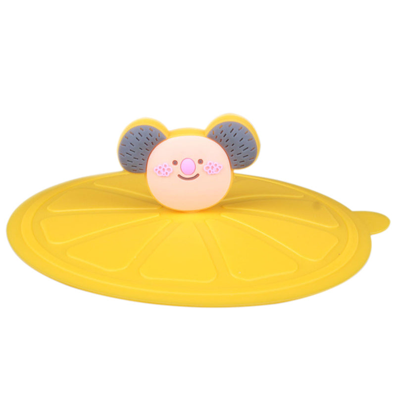 Süßer und kreativer Silikonbecherdeckel mit Tiermuster