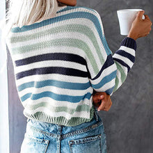 Laden Sie das Bild in den Galerie-Viewer, Herbst Gestreifter Pullover