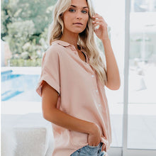 Laden Sie das Bild in den Galerie-Viewer, Damen Sommer Kurzarmhemd