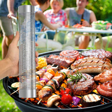 Laden Sie das Bild in den Galerie-Viewer, Grillrauchrohr aus Edelstahl 12&quot; - 5 Stunden Rauchwolke